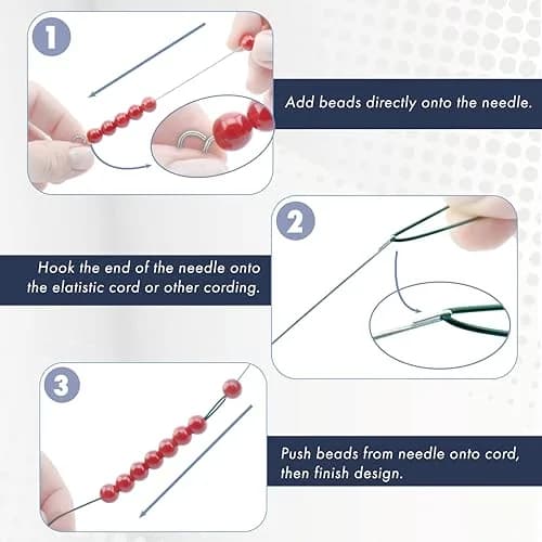 Beadalon Elastic Cord Beading Needle 10.75 Inches | Easy Threading Tool for Jewelry Making thumbnail 5