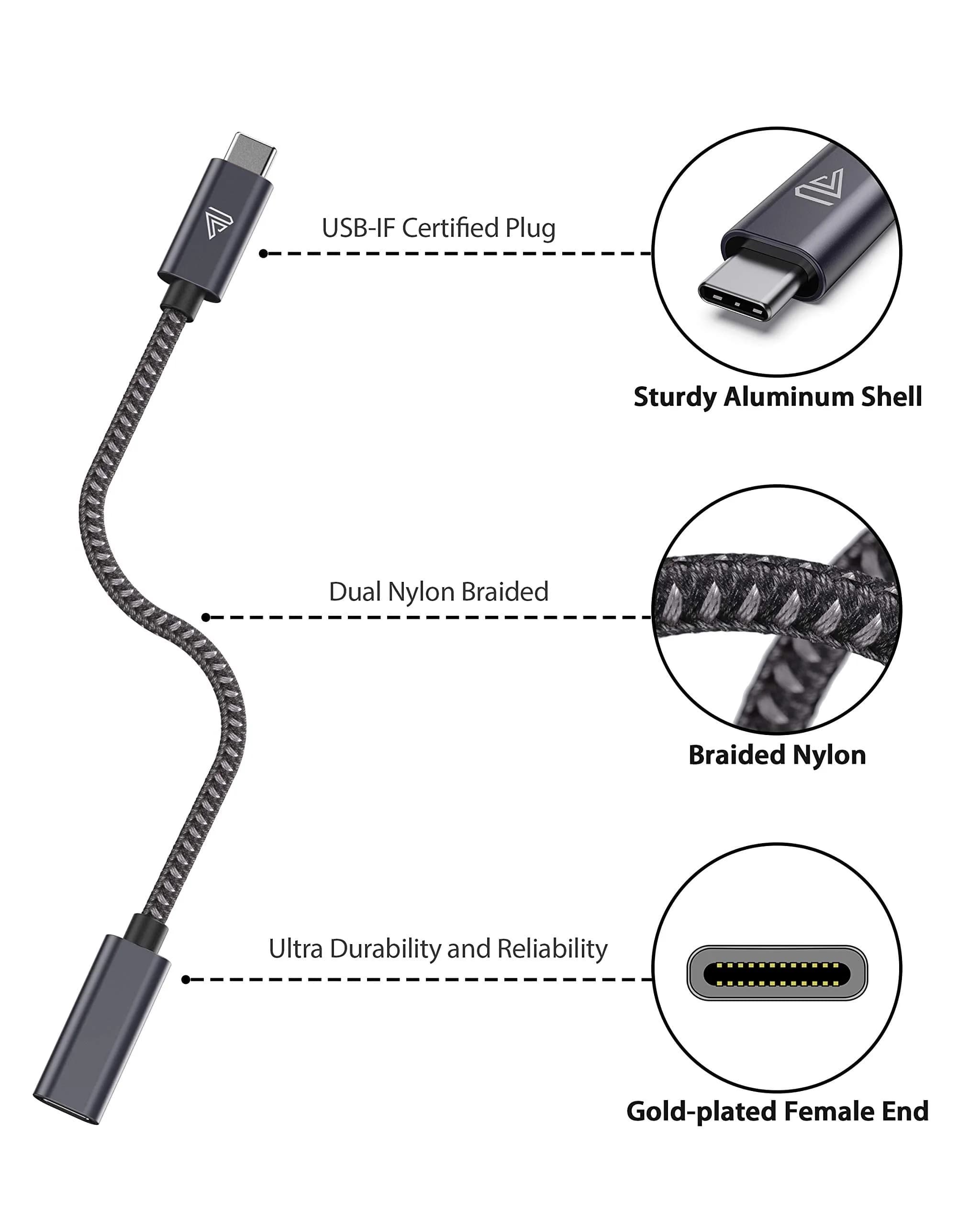 Faracent USB C Extension Cable 1m (3.3ft) 20Gbps 240W 4K@60Hz USB 3.2 - view 2