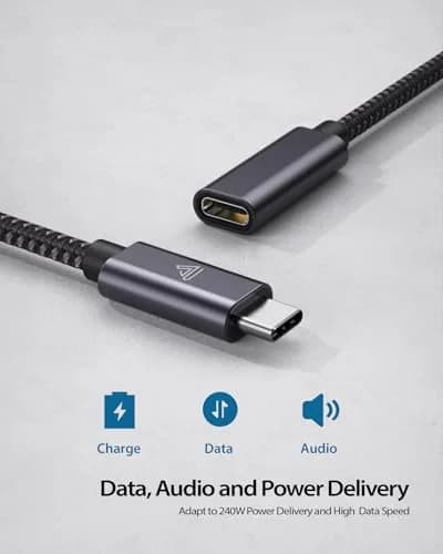 Faracent USB C Extension Cable 1m (3.3ft) 20Gbps 240W 4K@60Hz USB 3.2 thumbnail 3