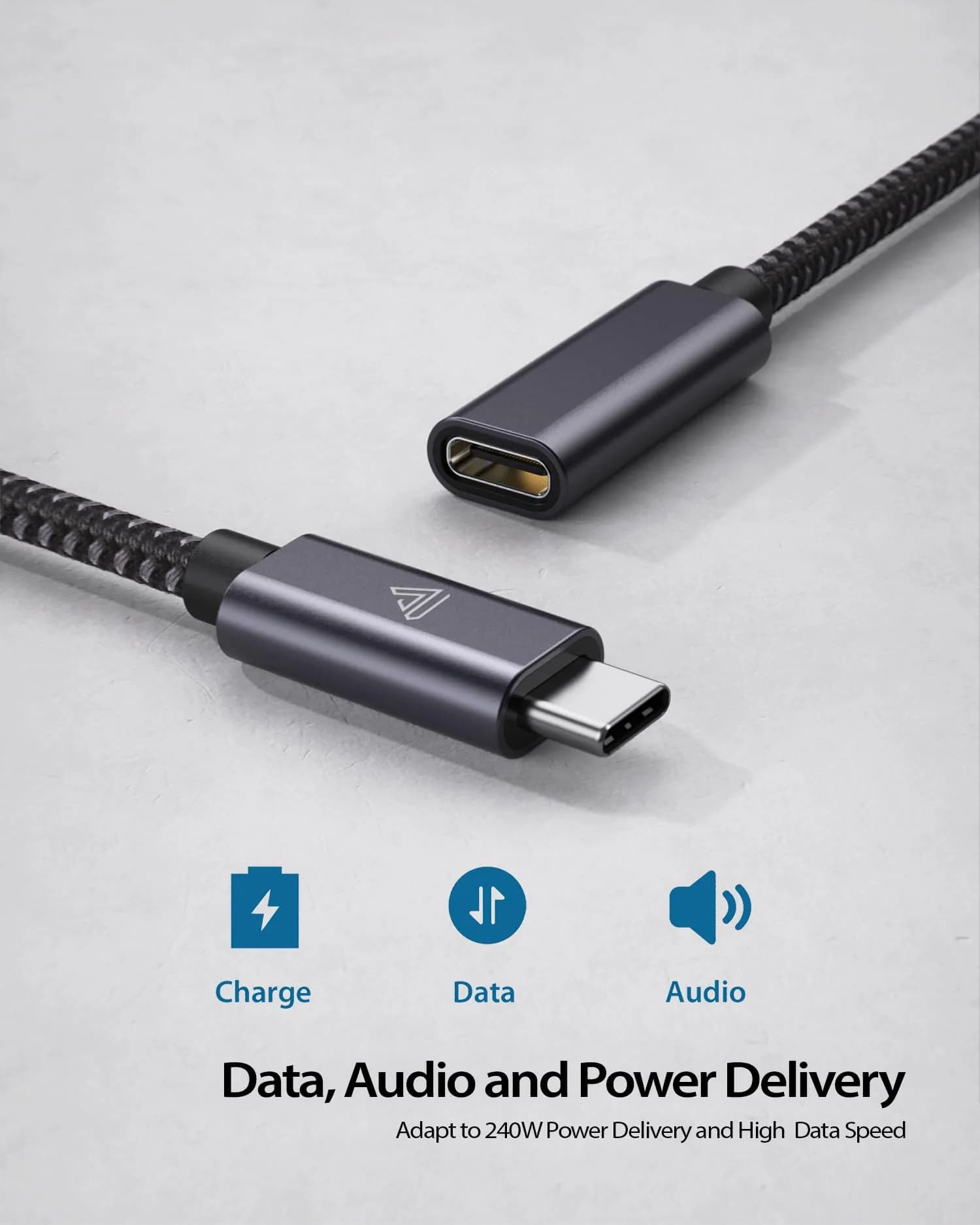 Faracent USB C Extension Cable 1m (3.3ft) 20Gbps 240W 4K@60Hz USB 3.2 - view 3