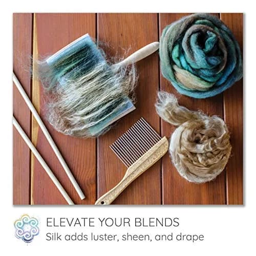 Living Dreams Yarn Golden Tussah Silk Fiber 50g (1.76 oz) | Premium Grade for Cold Process Soaps, Spinning, Felting thumbnail 4
