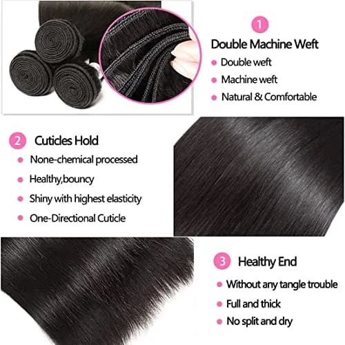 Cranberry Hair Brazilian Virgin Human Hair Straight 18 Inch | Unprocessed Virgin Brazilian Hair Weave thumbnail 6