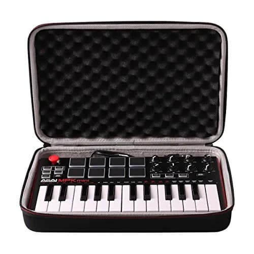 LTGEM Case for Akai MPK Mini MK3 / Play MK3 25 Key USB MIDI Controller | Black+Grey, 34cm (13.5") thumbnail 1