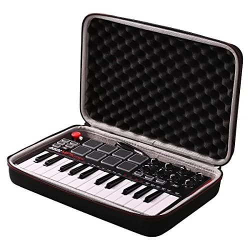LTGEM Case for Akai MPK Mini MK3 / Play MK3 25 Key USB MIDI Controller | Black+Grey, 34cm (13.5") thumbnail 2