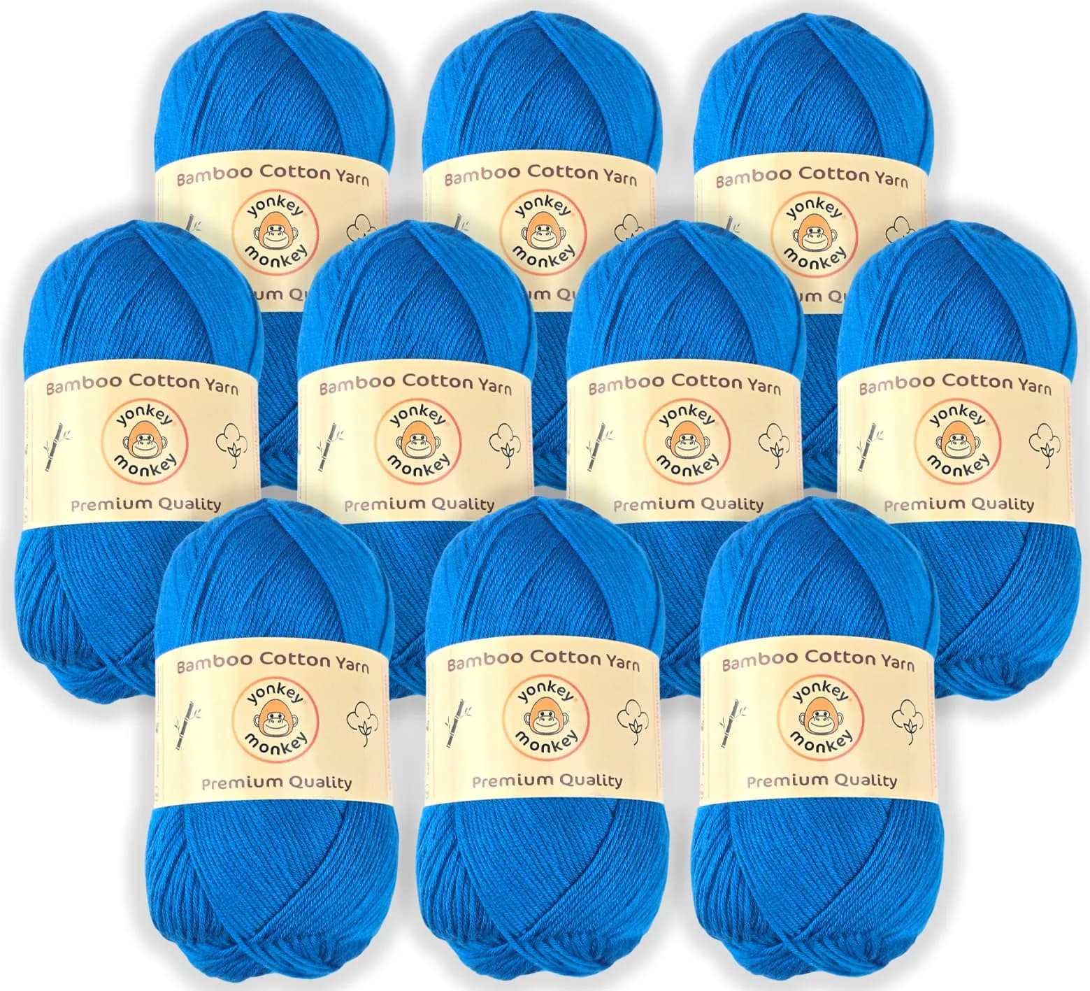 Yonkey Monkey Yarn 500g | Rayon & Cotton Blend for Crochet & Knitting, Baby & Craft Projects — Coastal
