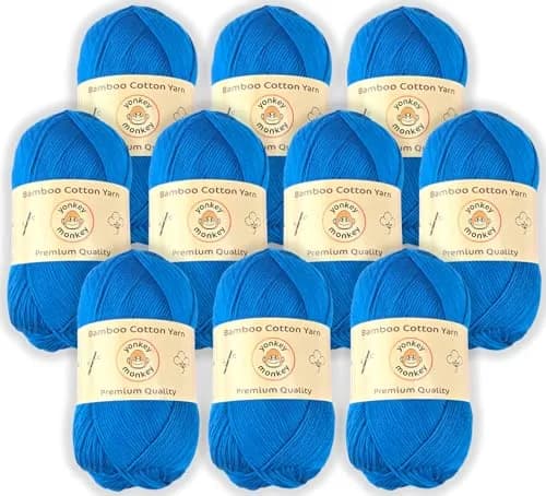 Yonkey Monkey Yarn 500g | Rayon & Cotton Blend for Crochet & Knitting, Baby & Craft Projects thumbnail 1