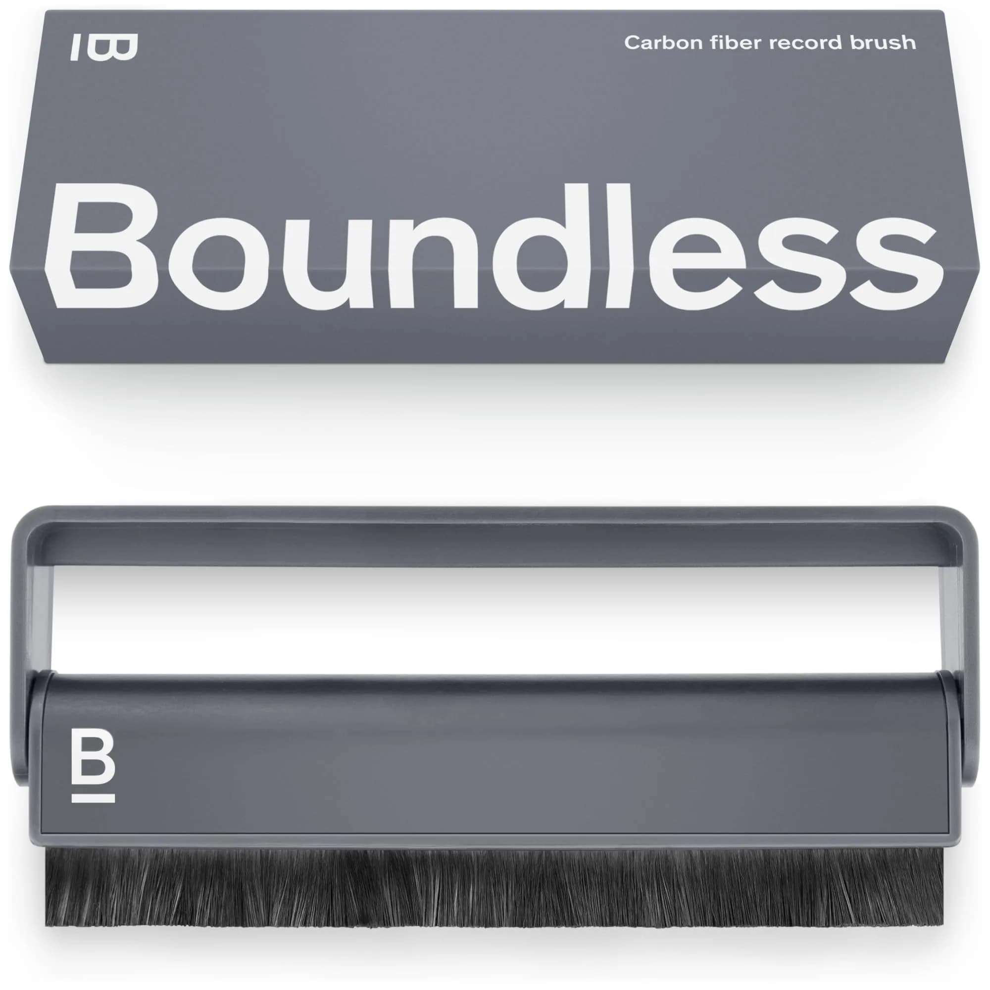 Boundless Audio Carbon Fiber Anti-Static Vinyl Record Cleaner Brush | 11.3cm (4.45in) Midnight Grey — Midnight Grey