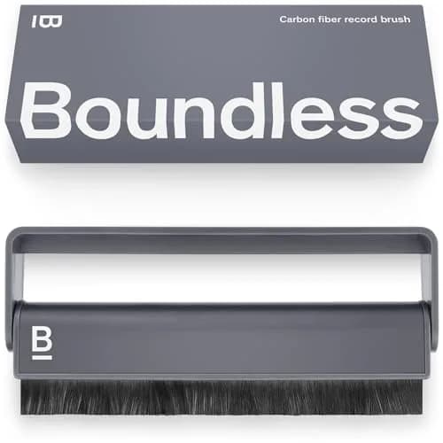 Boundless Audio Carbon Fiber Anti-Static Vinyl Record Cleaner Brush | 11.3cm (4.45in) Midnight Grey thumbnail 1