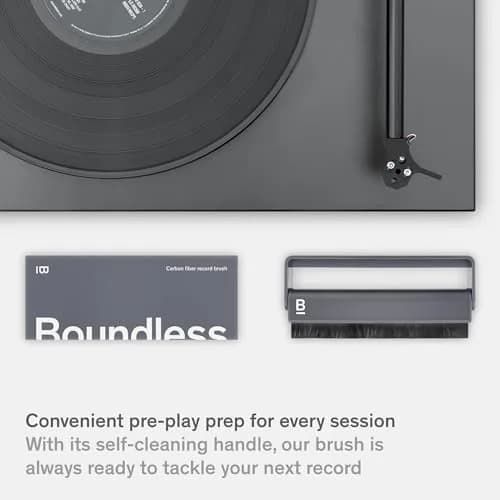 Boundless Audio Carbon Fiber Anti-Static Vinyl Record Cleaner Brush | 11.3cm (4.45in) Midnight Grey thumbnail 9