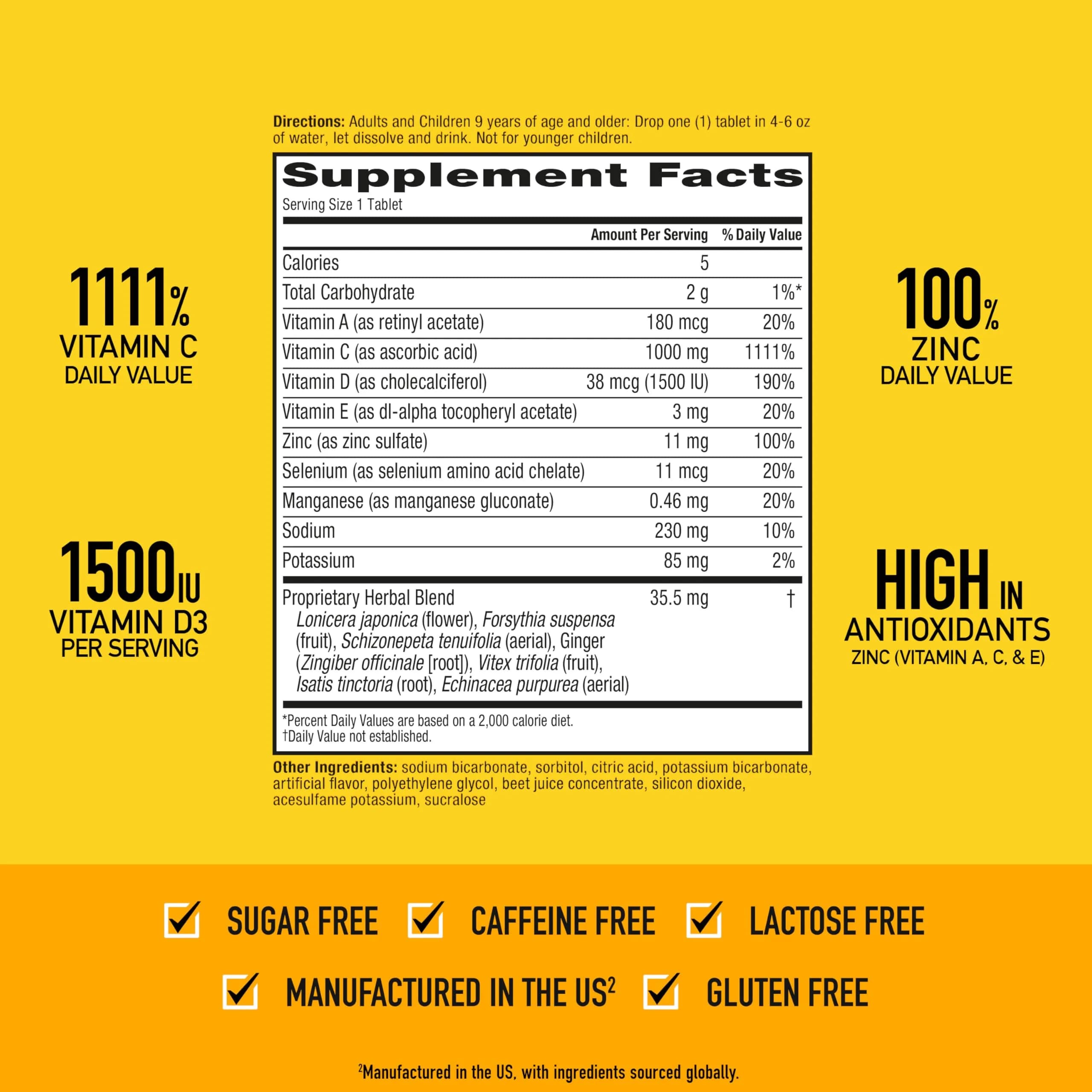 Airborne Immune Support Effervescent Tablets, Very Berry Flavor - 30 Count - view 3
