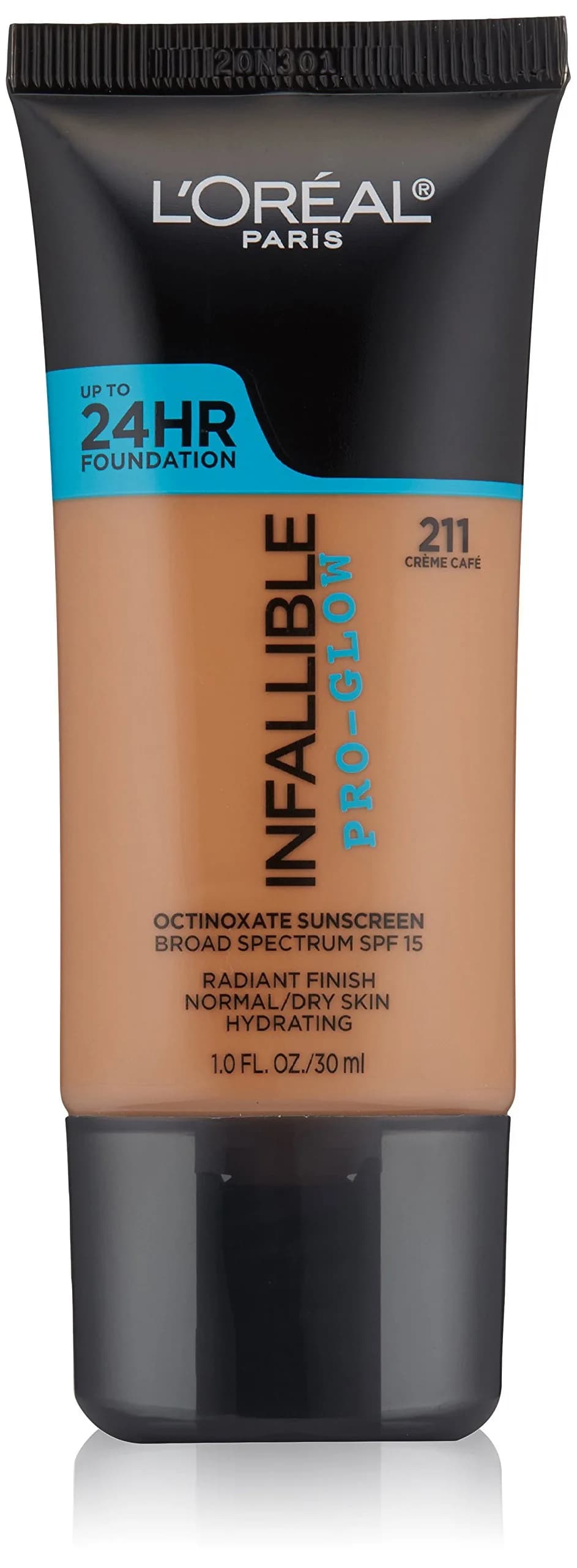 L'Oréal Paris Infallible Pro-Glow Foundation - Creme Cafe | 1 fl oz | Hydrating Glow Foundation - main product image