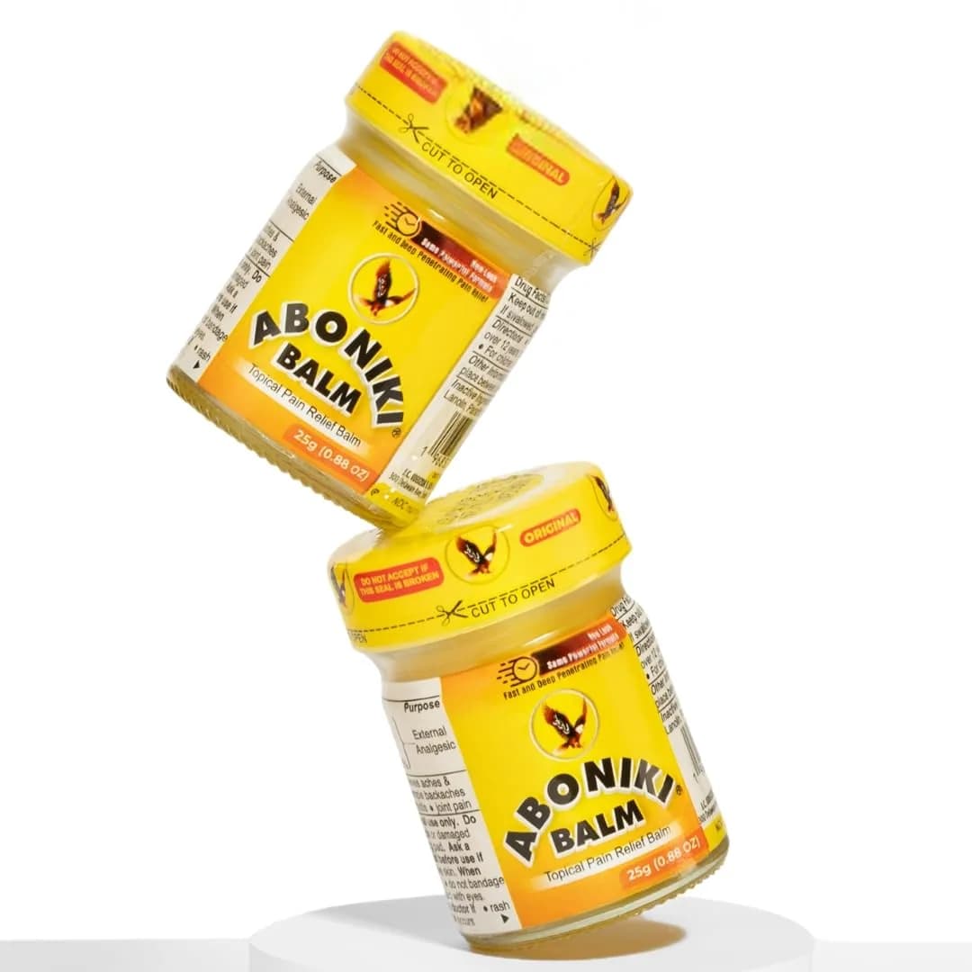 Aboniki Balm 25g (0.88 oz) | Powerful Topical Pain Relief for Muscles and Joints — Original Formula - Plastic / 2 Jars (1.76 Ounce)
