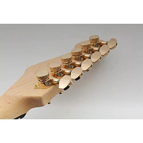 Musiclily Pro 6-Inline Locking Guitar Tuning Machine Heads Gold | 15:1 Gear Ratio thumbnail 7
