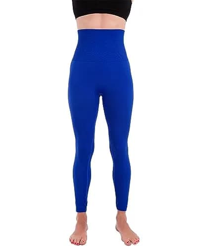 Homma High Waist Compression Leggings for Women Tummy Control Postpartum Seamless Yoga Workout Pants Royal XL | Support postpartum recovery & active wear thumbnail 1