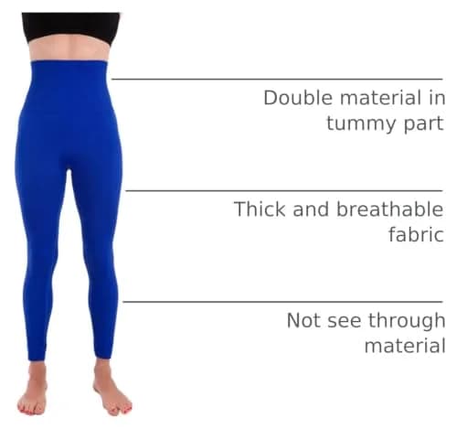 Homma High Waist Compression Leggings for Women Tummy Control Postpartum Seamless Yoga Workout Pants Royal XL | Support postpartum recovery & active wear thumbnail 4