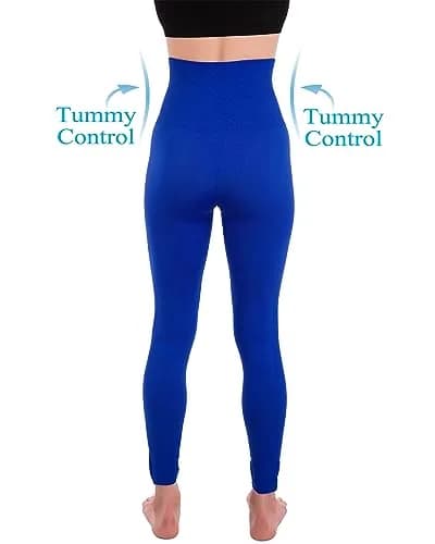 Homma High Waist Compression Leggings for Women Tummy Control Postpartum Seamless Yoga Workout Pants Royal XL | Support postpartum recovery & active wear thumbnail 6