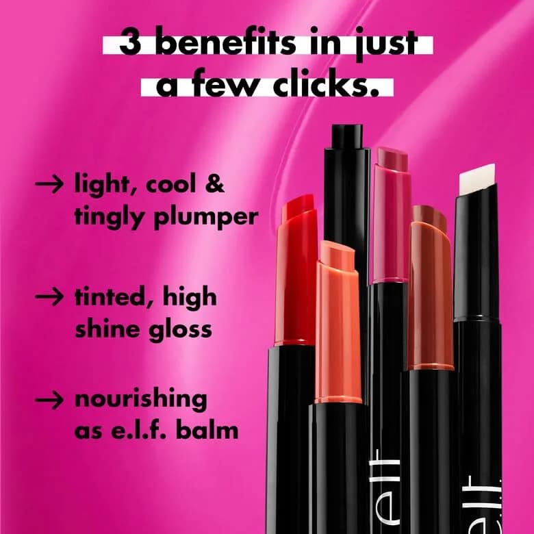 e.l.f. Pout Clout Lip Plumping Pen, Just Peachy Tinted Gloss 2ml (0.07 Fl Oz) | Cooling Sensation for Visibly Plumped Lips thumbnail 5