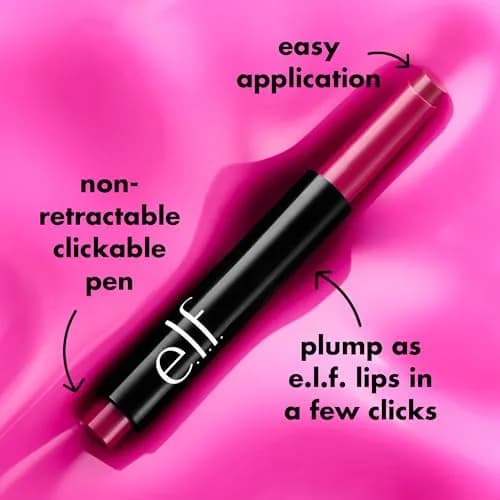 e.l.f. Pout Clout Lip Plumping Pen, Just Peachy Tinted Gloss 2ml (0.07 Fl Oz) | Cooling Sensation for Visibly Plumped Lips thumbnail 6