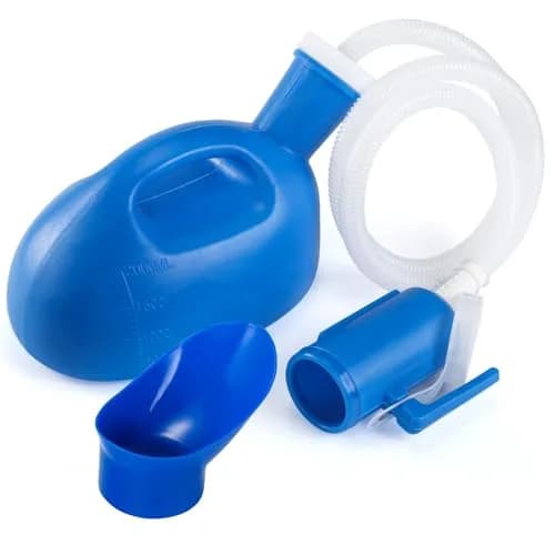 ONEDONE Portable Urinals for Women 2000ML | 2-in-1 Bedside & Travel Urinal (Blue) thumbnail 1