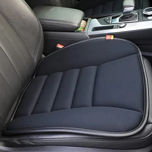 RaoRanDang Black Memory Foam Car Seat Cushion Pad | 54 cm x 46 cm x 3 cm thumbnail 1