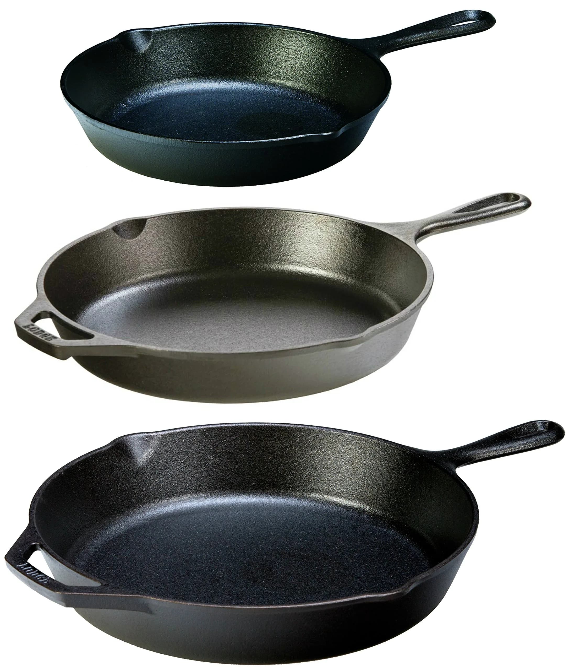 Lodge Cast Iron 3 Skillet Bundle 12in & 10.25in | Durable, Oven Safe, Versatile Cooking