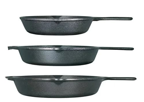 Lodge Cast Iron 3 Skillet Bundle 12in & 10.25in | Durable, Oven Safe, Versatile Cooking thumbnail 2