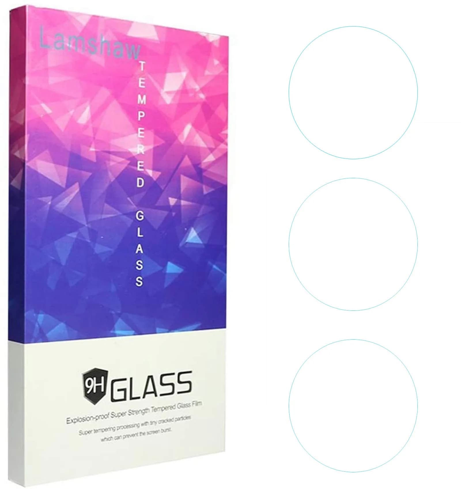 Lamshaw 39mm Screen Protector | 9H Tempered Glass for Smartwatch (39mm)