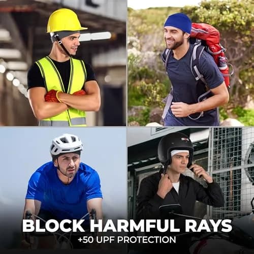 Tough Headwear Blue Cooling Cap Helmet Liner Skull Cap Running Beanie 55.9-61.6 cm (22-24.25 in) thumbnail 6