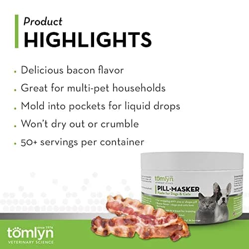 TOMLYN Pill-Masker Bacon Paste for Dogs & Cats, 4 oz (Pack of 2) Mask pills easily with bacon flavor thumbnail 3