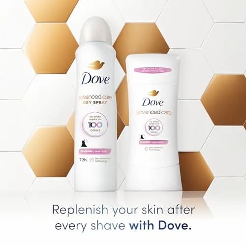 Dove Advanced Care Invisible Clear Finish Antiperspirant Deodorant Stick 10.4 oz (2.6 oz x 4) | 72-Hour Sweat & Odor Protection thumbnail 4