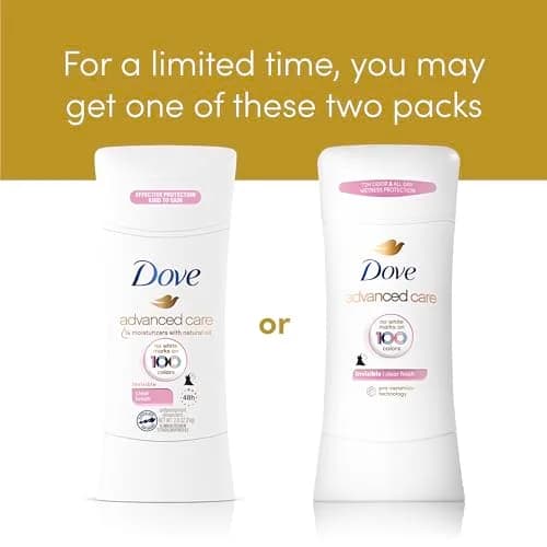 Dove Advanced Care Invisible Clear Finish Antiperspirant Deodorant Stick 10.4 oz (2.6 oz x 4) | 72-Hour Sweat & Odor Protection thumbnail 6