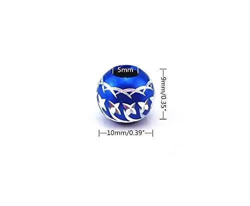 Honbay 50pcs 13mm Aluminum Carving Beads | Colorful Jewelry Spacer Beads for DIY Crafts thumbnail 5