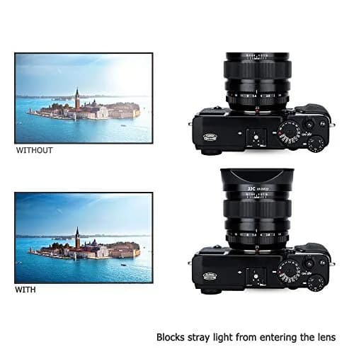 JJC Metal Lens Hood Shade for Fujifilm XF 23mm F1.4 R & XF 56mm F1.2 R Lenses | Bayonet Mount, Blocks Stray Light thumbnail 5