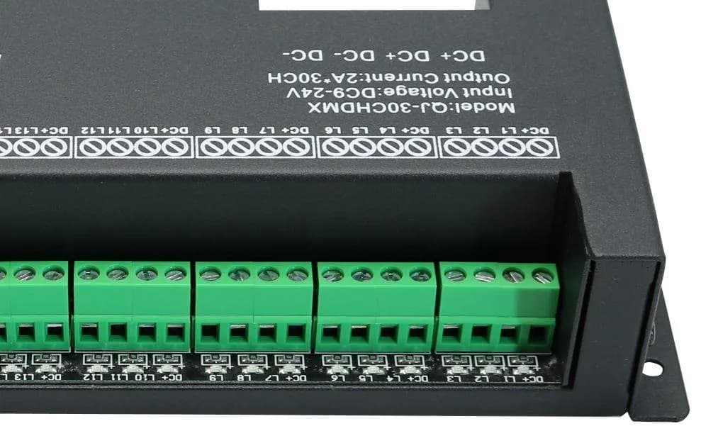 AMKI DMX 512 LED Decoder Controller for RGB Tape Strip Light Dimmer Driver 30 Channel | Stage Lighting Control