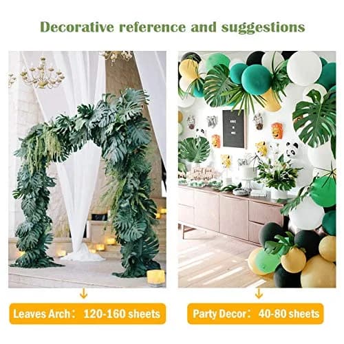 OurWarm 24pcs Large Artificial Tropical Palm Leaves | Faux Safari Leaves for Jungle & Party Decor thumbnail 4