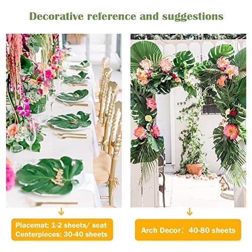 OurWarm 24pcs Large Artificial Tropical Palm Leaves | Faux Safari Leaves for Jungle & Party Decor thumbnail 3