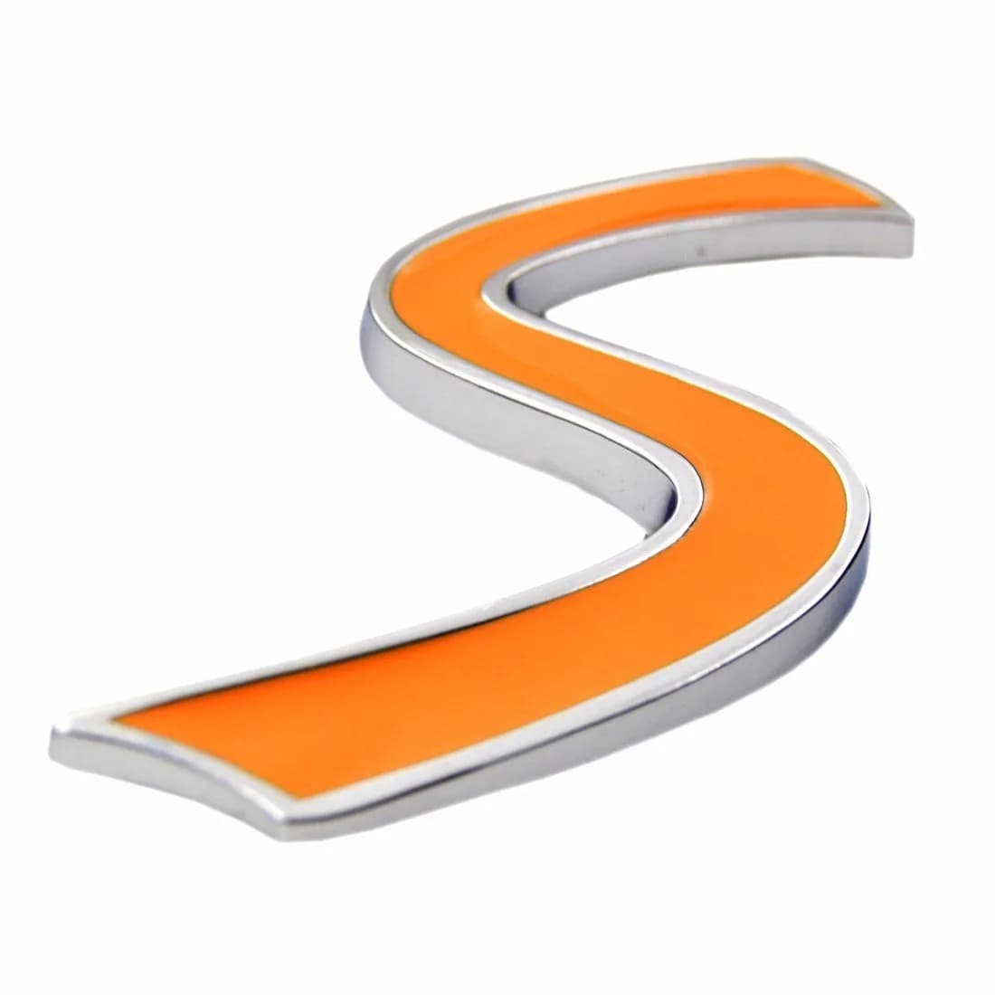 Zorratin Orange 3D Metal Emblem with Self-Adhesive for Mini Cooper | Weatherproof & Fade-Resistant — chrome trim orange with Self-Adhesive