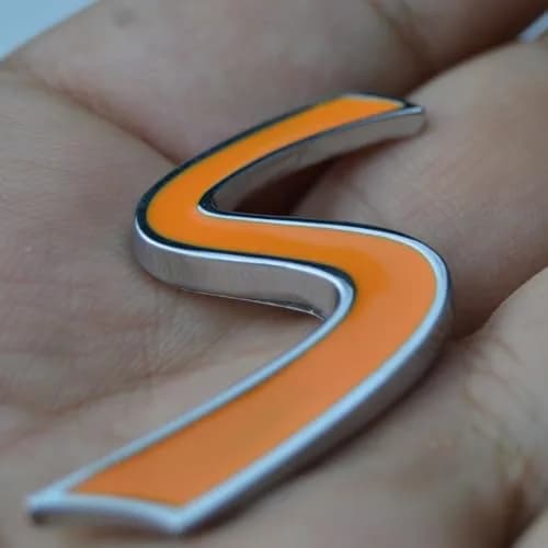 Zorratin Orange 3D Metal Emblem with Self-Adhesive for Mini Cooper | Weatherproof & Fade-Resistant thumbnail 3