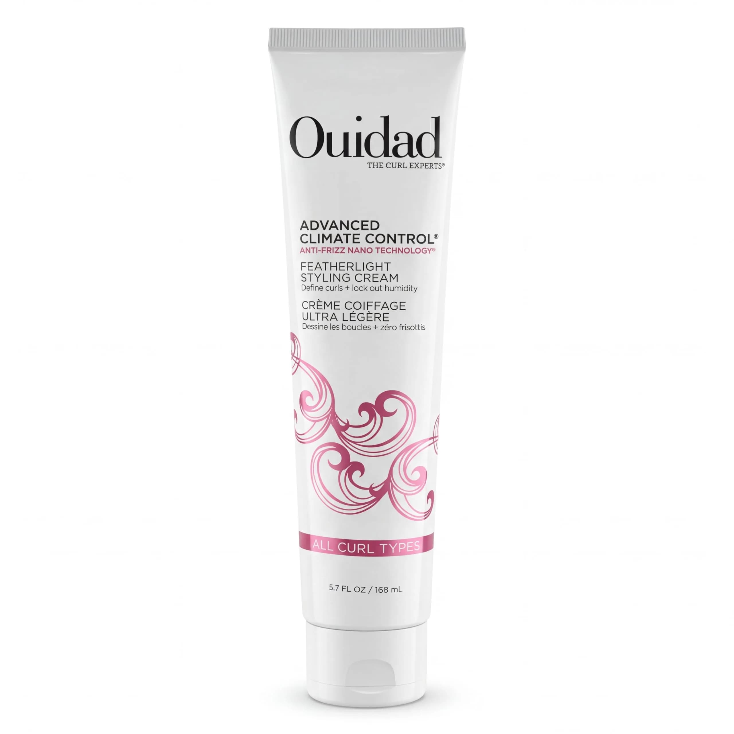 Ouidad Advanced Climate Control Featherlight Curls Styling Cream, 168 ml | Soft Hold for Curly Hair