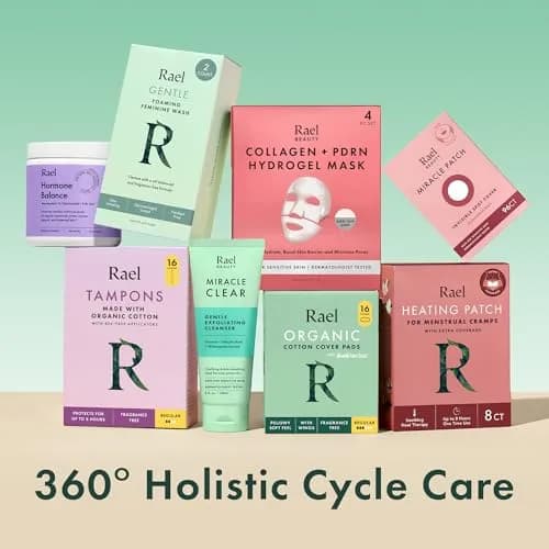 Rael Organic Cotton Cover Sanitary Pads, Moderate Absorbency, Regular, 28 Count | Hypoallergenic & Chlorine-Free thumbnail 8