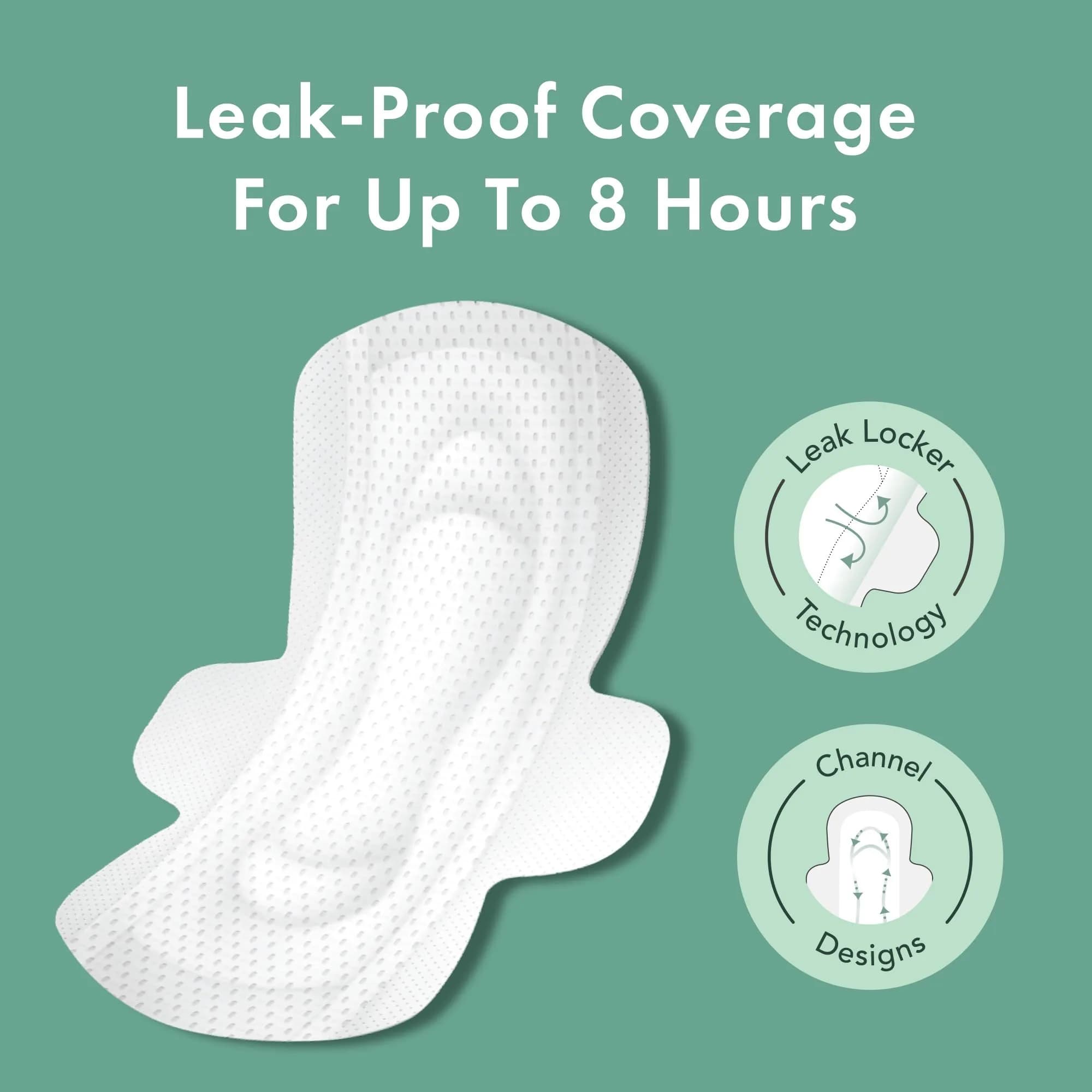 Rael Organic Cotton Cover Sanitary Pads, Moderate Absorbency, Regular, 28 Count | Hypoallergenic & Chlorine-Free - view 2