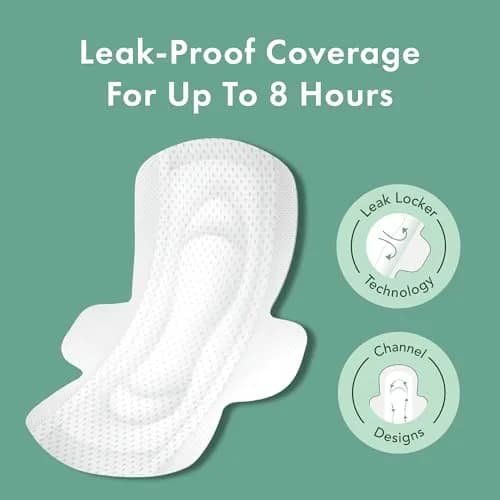 Rael Organic Cotton Cover Sanitary Pads, Moderate Absorbency, Regular, 28 Count | Hypoallergenic & Chlorine-Free thumbnail 2