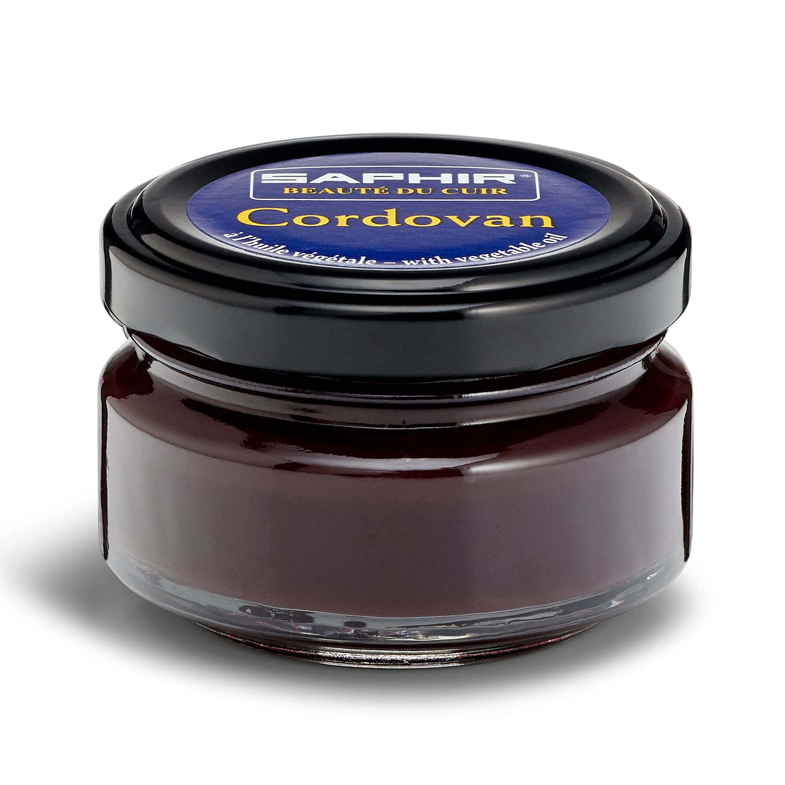Saphir Crème Cordovan Shoe Polish 50ml (1.69 Fl Oz) | Natural Formula for Cordovan Leather