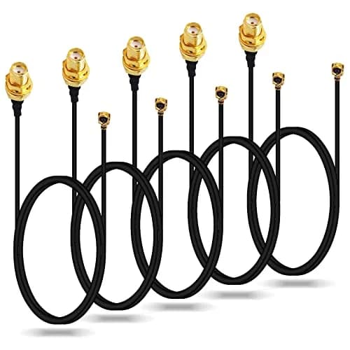 onelinkmore U.FL to SMA Female Pigtail Cable 15cm | RF Coaxial, 50Ω, 6000MHz, 5-Pack thumbnail 1