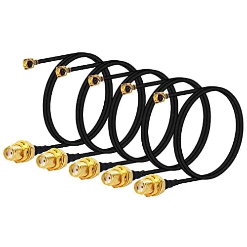 onelinkmore U.FL to SMA Female Pigtail Cable 15cm | RF Coaxial, 50Ω, 6000MHz, 5-Pack thumbnail 4