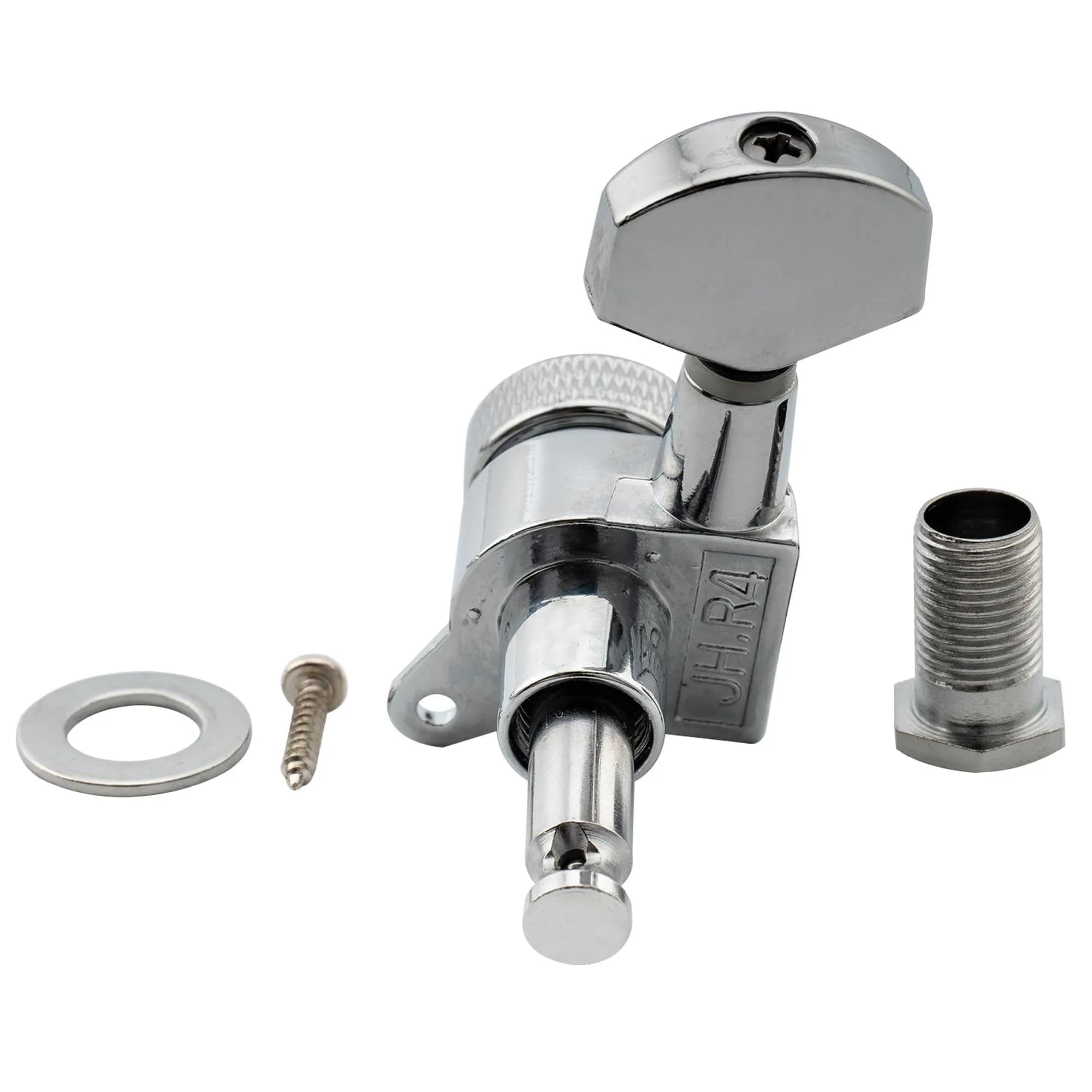 Musiclily Pro 6 Inline Locking Tuning Pegs Machines Heads Set for Fender Stratocaster Telecaster Electric Guitar, Chrome (6-Pack) - view 5