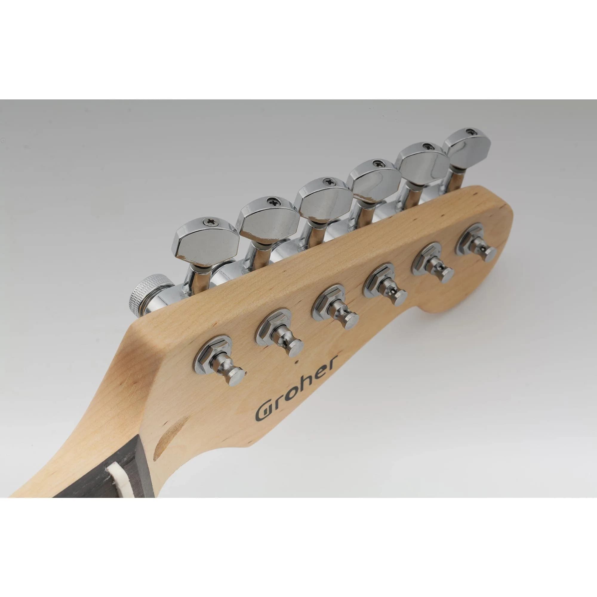 Musiclily Pro 6 Inline Locking Tuning Pegs Machines Heads Set for Fender Stratocaster Telecaster Electric Guitar, Chrome (6-Pack) - view 8