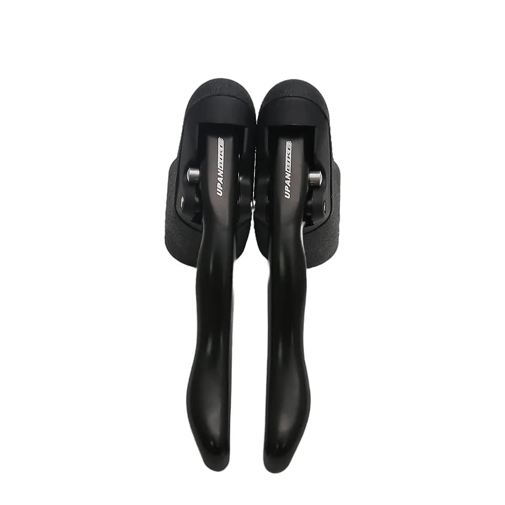 UPANBIKE Bike Drop Handlebar Brake Levers Set 23.8mm – 24.2mm | Ergonomic Forged Aluminium — Black