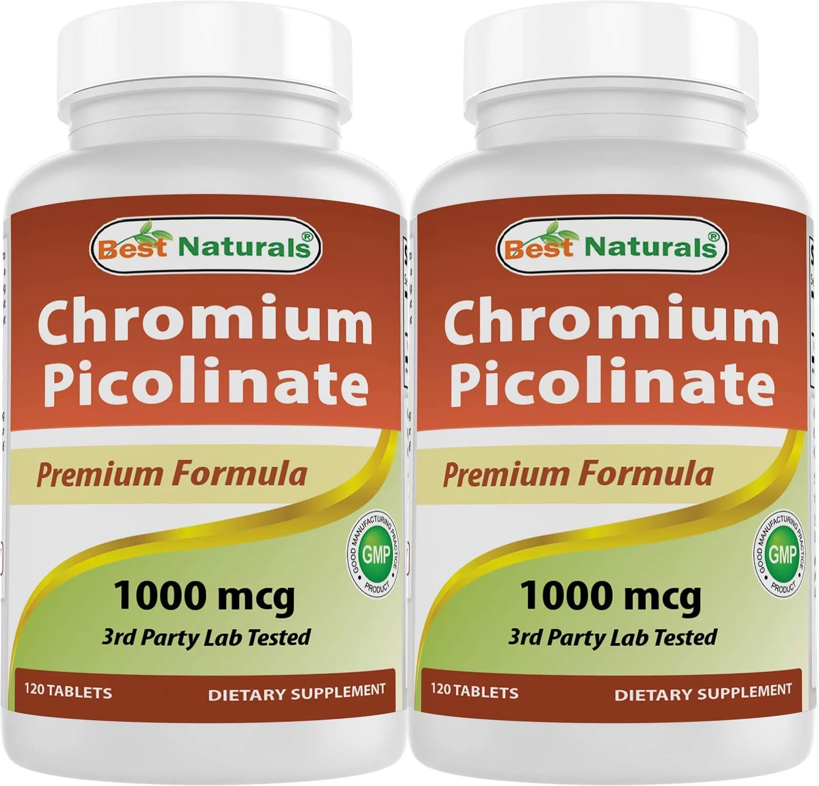 Best Naturals Chromium Picolinate 1000 mcg | 2 Pack of 120 Tablets for Metabolism Support in India - main product image