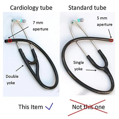 CardioTubes Pink Stethoscope Tubing Kit for Littmann Master Cardiology & Cardiology III (7mm Binaurals) | Durable, Latex-Free Replacement thumbnail 3